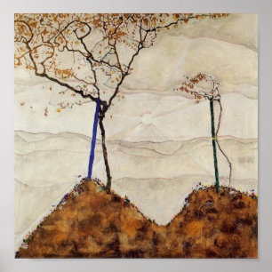 Poster Egon Schiele Autumn Sun Fall Tree Nature Trees