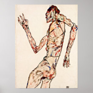 Poster Egon Schiele - dançarino