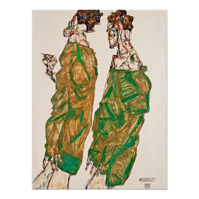 Póster Egon Schiele - Devoção (Frente)