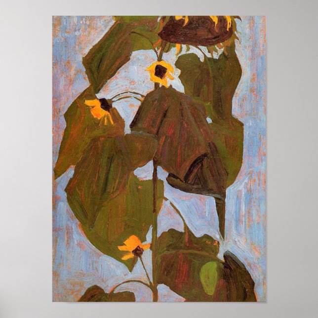 Poster Egon Schiele - Girassol (Frente)