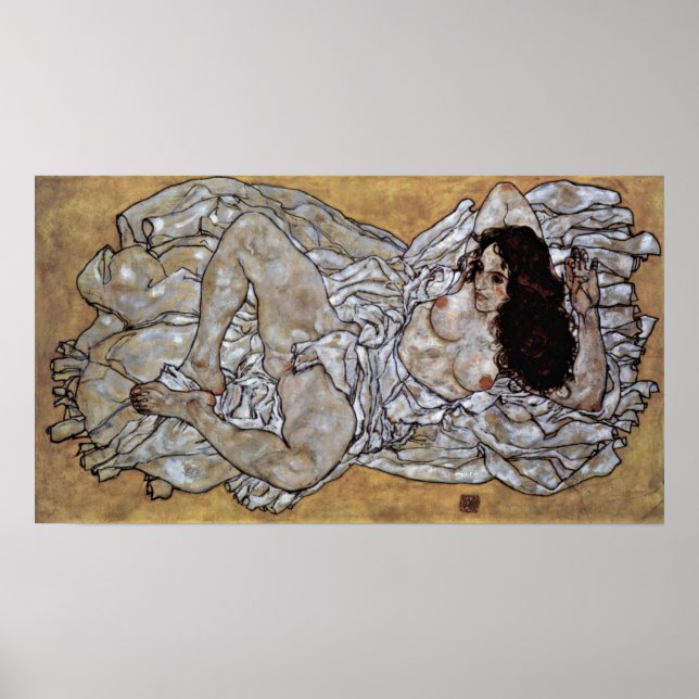 Póster Egon Schiele - Mulher mentirosa (Frente)