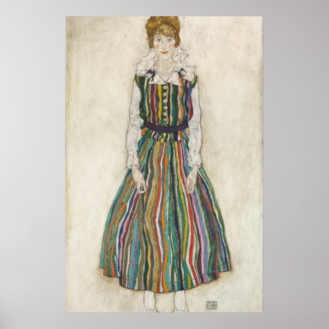 Poster Egon Schiele Portrait de Edith (a esposa dos artis (Frente)