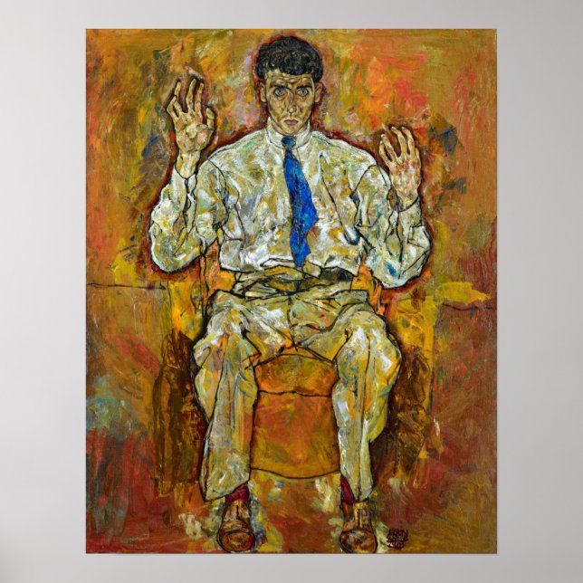 Poster Egon Schiele Portrait de Paris von Gütersloh (Frente)