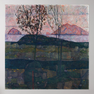 Poster Egon Schiele Setting Sun