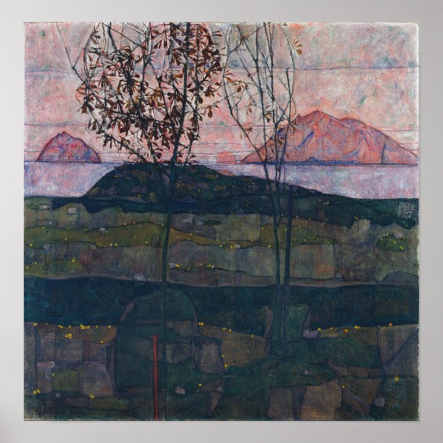 Poster Egon Schiele Setting Sun (Frente)