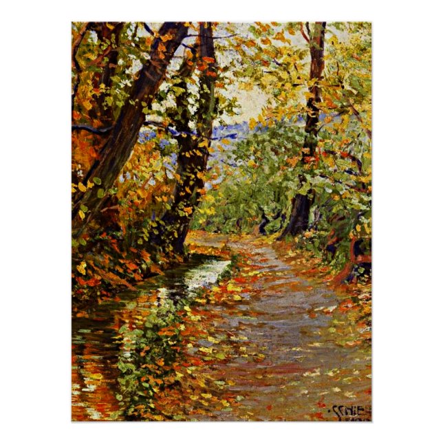 Póster Egon Schiele - Winding Brook (Frente)