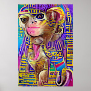 Poster Egyptian Monkey