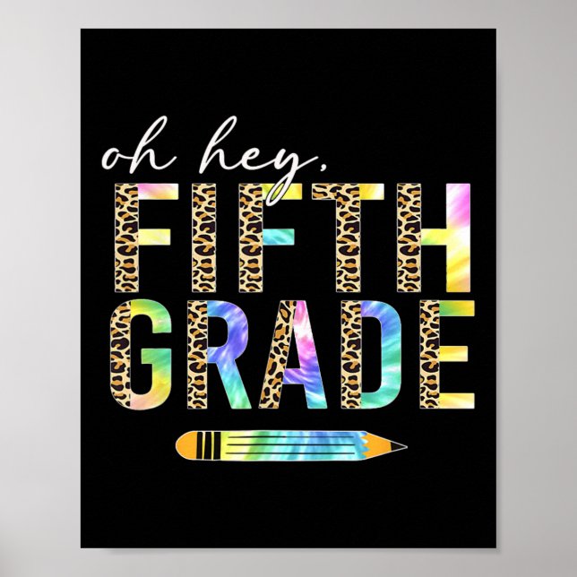 Poster Ei, 5º ano de volta aos estudantes 5 Gra (Frente)