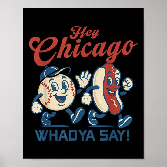 Poster Ei Chicago Whadya Diga Gráfico de Beisebol de Cach (Frente)