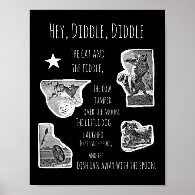 Poster Ei Diddle Diddle Diddle Nursery Rhyme (Frente)