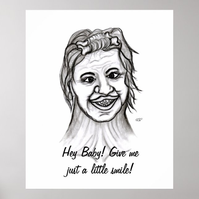 Póster Ei, querida! Dá-me só um sorriso! (Frente)