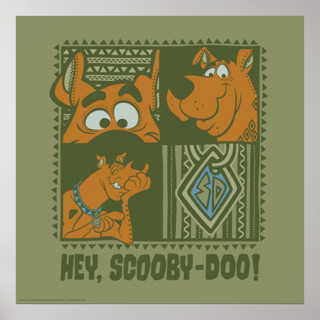 Poster Ei Scooby-Doo Tribal Square Graphic (Frente)