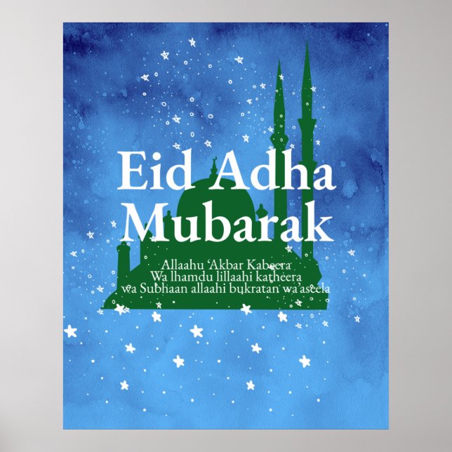 Poster Eid Al-adha Mubarak (Frente)