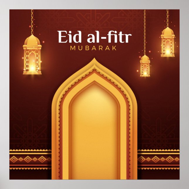Poster Eid Al-Fitr Mubarak (Frente)