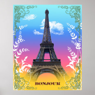 Póster eiffel-torre-paris-frança