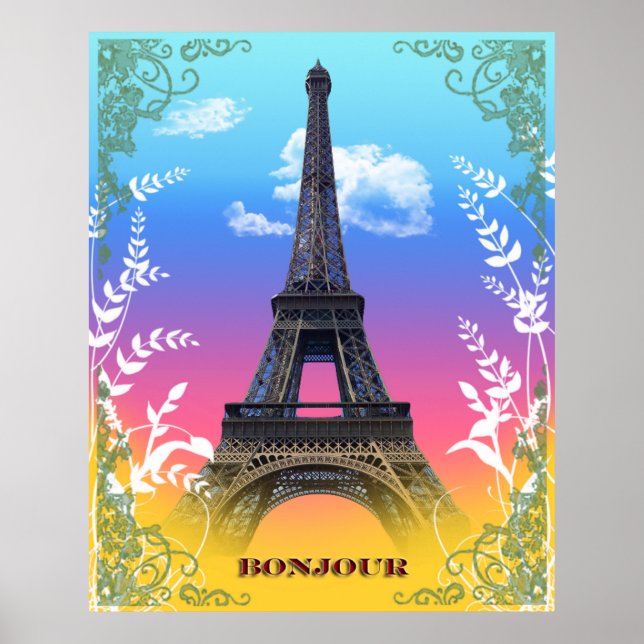 Póster eiffel-torre-paris-frança (Frente)
