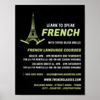 Eiffel Tower, Anúncio de curso de língua francesa