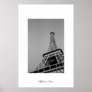 Póster Eiffel Tower Greyscale
