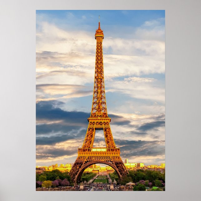 Poster eiffel tower in paris, the city of love (Frente)