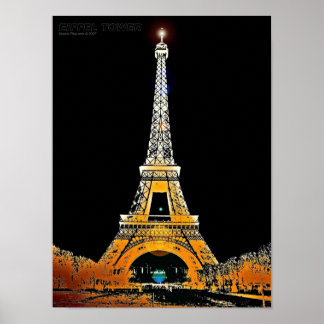 Póster Eiffel Tower, Paris, França