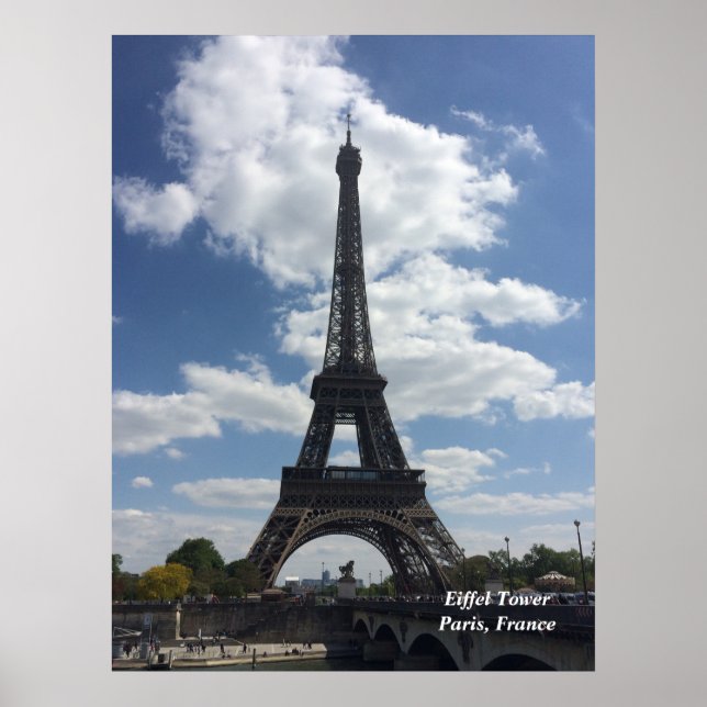 Poster Eiffel Tower Paris França (Frente)