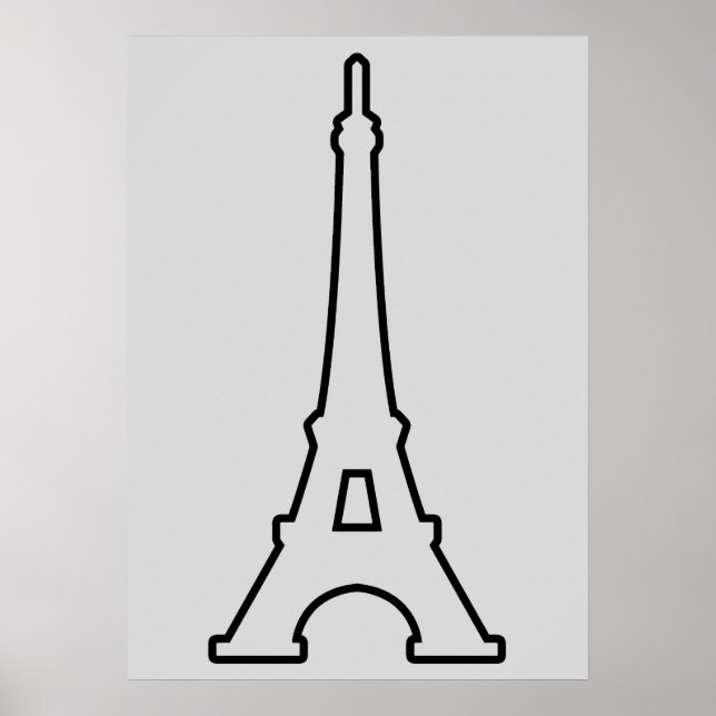 Poster Eiffel Tower Paris França (Frente)
