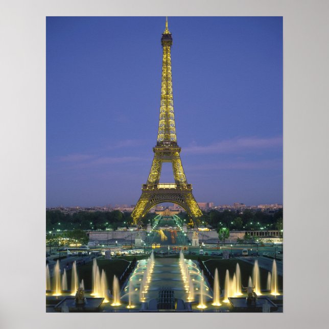Póster Eiffel Tower, Paris, França 2 (Frente)