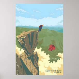 Poster Eiger Face Norte Grindelwald Suíça Viagem