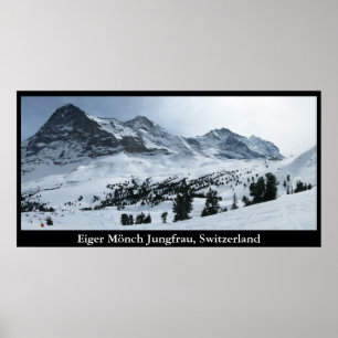 Póster Eiger Mönch Jungfrau, Suiça