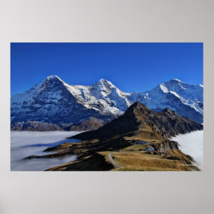 Póster Eiger, und Jungfrau de Mönch, suiça, Schweiz