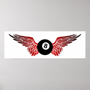 Póster eightball do vôo