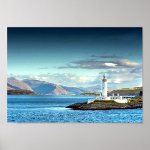 Póster Eilean Musdile Lighthouse Scotland - Visão Cênic