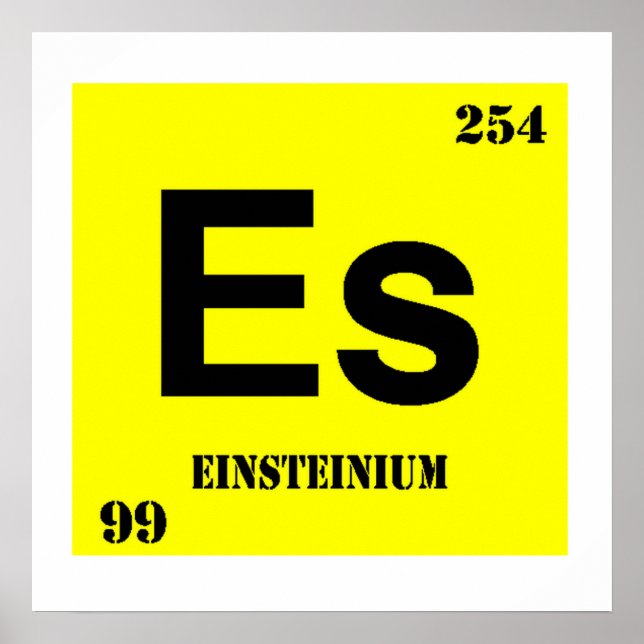 Póster Einsteinium (Frente)