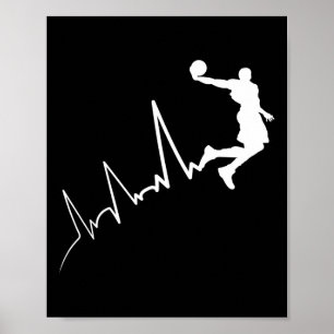 Poster Ekg Frequência Do Jogador De Bysketbyll Dunki