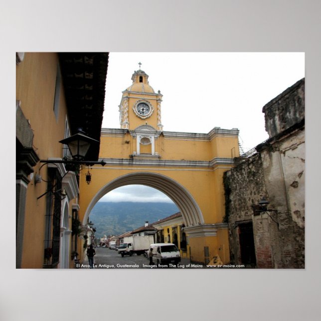 Póster El Arco, La Antígua, Guatemala (Frente)
