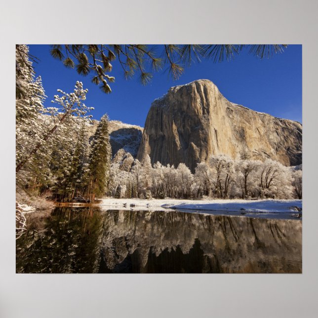 Poster El Capitan se reflete no rio Merced em (Frente)