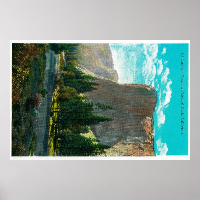 Póster El Capitan, Vale de Yosemite, Yosemite, CA (Frente)
