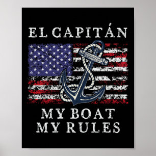 Poster El Capitão Meu Barco Minhas Regras Pontão Capitão