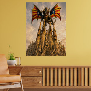 Poster El Drac - Dragão Catalão Sobre a Sagrada Família