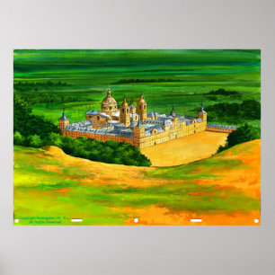 Póster EL Escorial - como visto de Monte Abantos