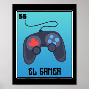 Poster El Gamer Video games Engraçado Loteria Mexicana Pa
