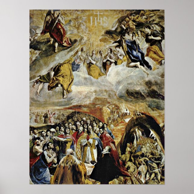 Poster El Greco - alegoria da vitória em Lepanto (Frente)
