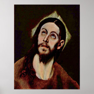 Póster El Greco - cabeça do cristo