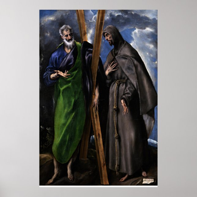 Poster El Greco Christian Jesus Crucifix Painting Print  (Frente)