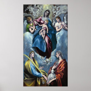 Poster El Greco Madonna e Child com a Santo Martina e
