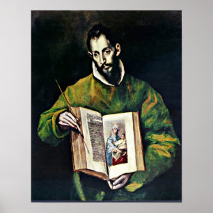 Póster El Greco - St Luke como o pintor