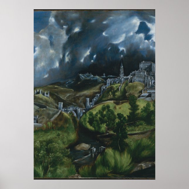 Poster EL GRECO - Vista de Toledo 1596 (Frente)