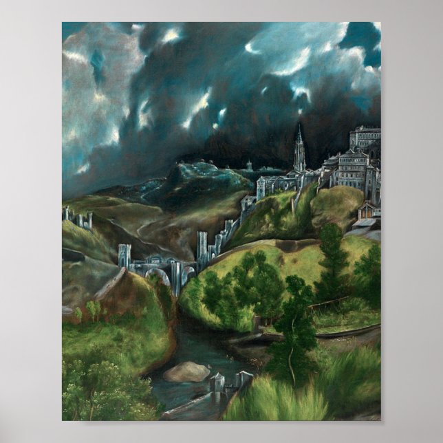 Poster El Greco - Vista De Toledo (1598-1599) (Frente)