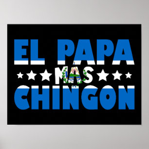 Poster El Papa Mas Chingon El Salvador Pai Engraçado
