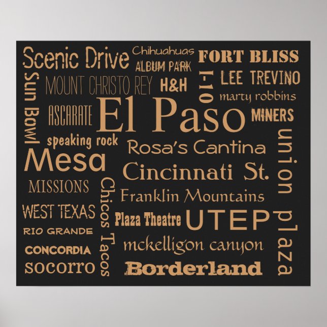Poster El Paso, Texas (Frente)
